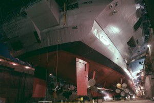 uss_nimitz_drydock USS Nimitz at Dry dock